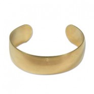 DQ Metalen armband Cuff domed ¾ Inch - Raw brass